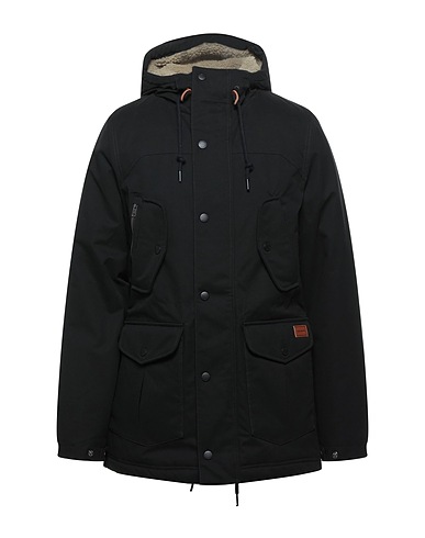 VOLCOM Coat Black 50% Cotton, 42% Polyester, 8% Nylon