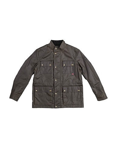 BELSTAFF Giubbotto Verde scuro 100% Cotone