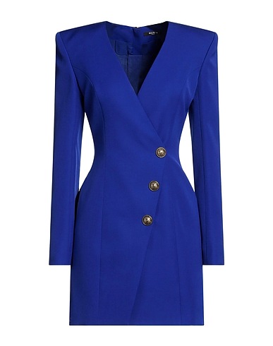 BALMAIN Blazer dress Bright blue 100% Wool