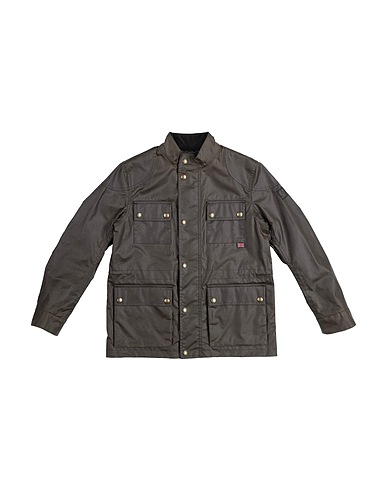 BELSTAFF Giubbotto Verde scuro 100% Cotone