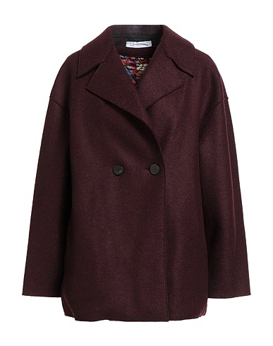 HARRIS WHARF LONDON Coat Plum 100% Virgin Wool