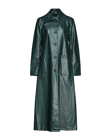WEILI ZHENG Cappotto Verde scuro 100% Poliuretano