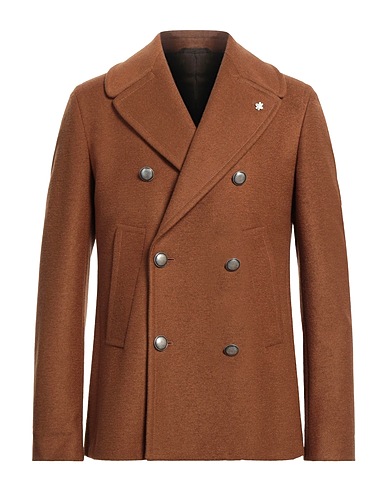 LUBIAM Coat Brown 45% Polyester, 40% Acrylic, 15% Wool
