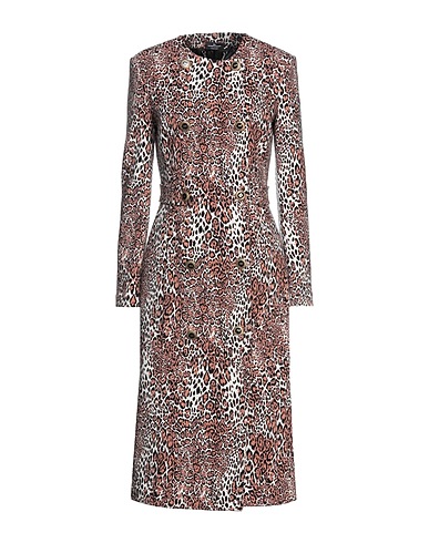 ELISABETTA FRANCHI Coat Light brown 63% Viscose, 31% Polyamide, 6% Elastane