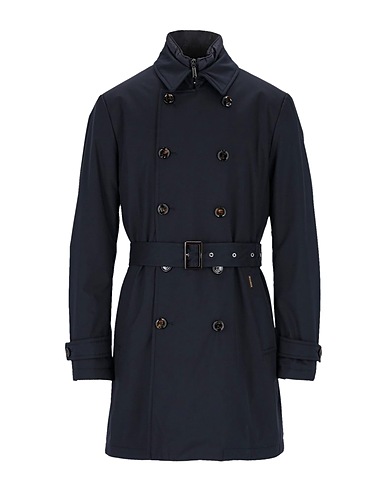 MOORER Coat Midnight blue 84% Polyester, 16% Polyurethane
