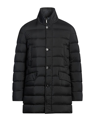 MOORER Shell jacket Black 95% Polyamide, 5% Polyurethane
