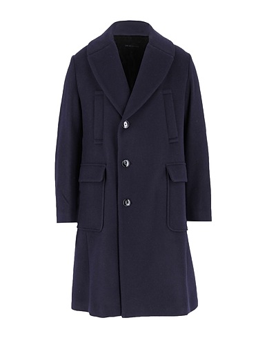 EMPORIO ARMANI Coat Midnight blue 80% Virgin Wool, 20% Polyamide