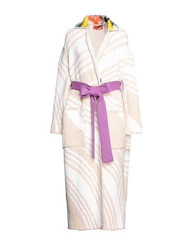 MISSONI Coat Beige 65% Virgin Wool, 19% Wool, 16% Polyamide