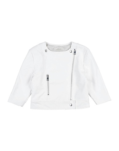 VICOLO Double breasted pea coat White 50% Polyurethane, 50% Rayon