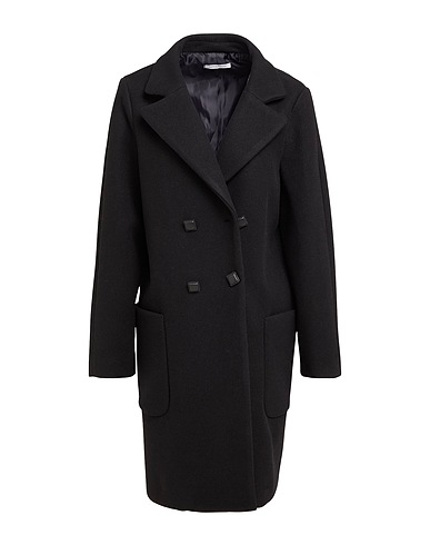 BIANCOGHIACCIO Coat Black 100% Polyester