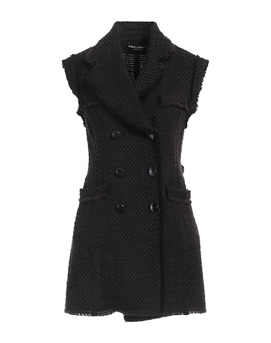 DOLCE&GABBANA Coat Dark brown 78% Virgin Wool, 12% Acrylic, 10% Polyester