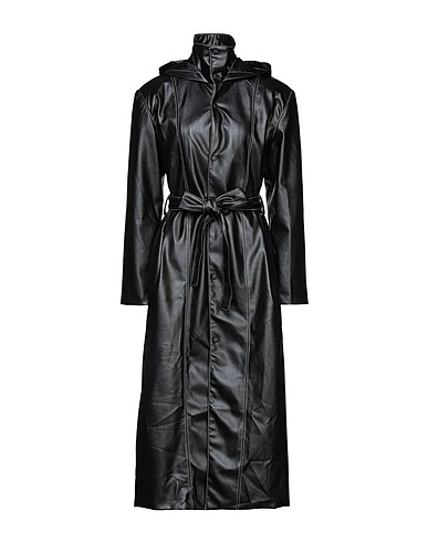 SCARLET SAGE Full-length jacket Black 42% PVC - Polyvinyl chloride, 24% Polyurethane, 22% Polyester, 12% Cotton