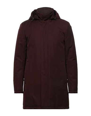 ANGELO NARDELLI Coat Burgundy 62% Polyester, 38% Cotton