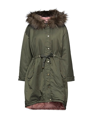 MY TWIN TWINSET Coat Military green 54% Cotton, 46% Polyester