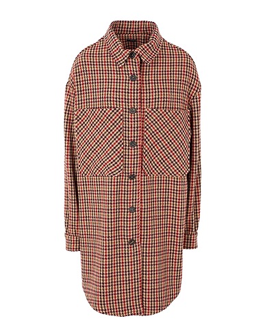 8 by YOOX Hemden und Blusen mit Muster WOOL BLEND HOUNDSTOOTH OVERSHIRT W/ POCKETS
 Beige 49% Wolle, 25% Polyester, 15% Acryl, 8% Polyamid, 3% Andere Fasern