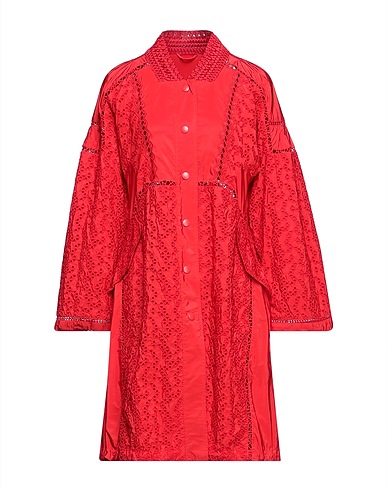 ERMANNO SCERVINO Full-length jacket Red 100% Cotton, Polyester