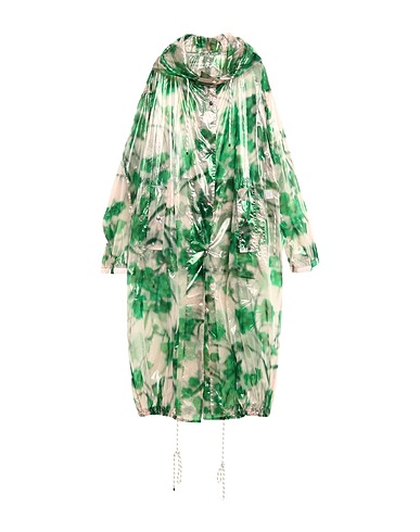 DRIES VAN NOTEN Lange Jacke Grün 55% Polyamid, 45% Seide