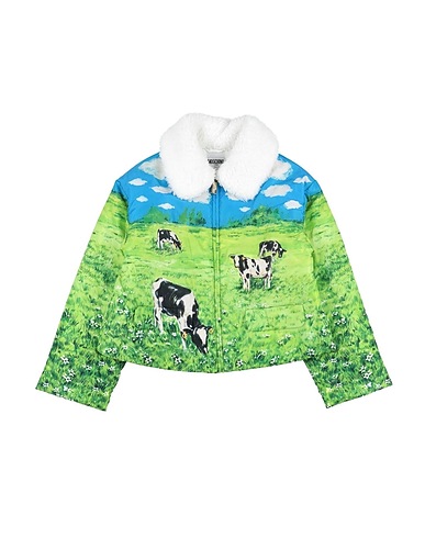 MOSCHINO TEEN Shell jacket Lime green 100% Polyester