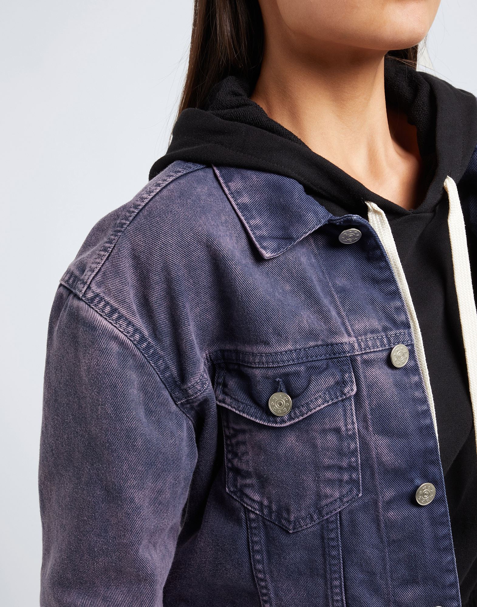ORGANIC COTTON DENIM JACKET | Dark purple Women's Denim Jacket | YOOX