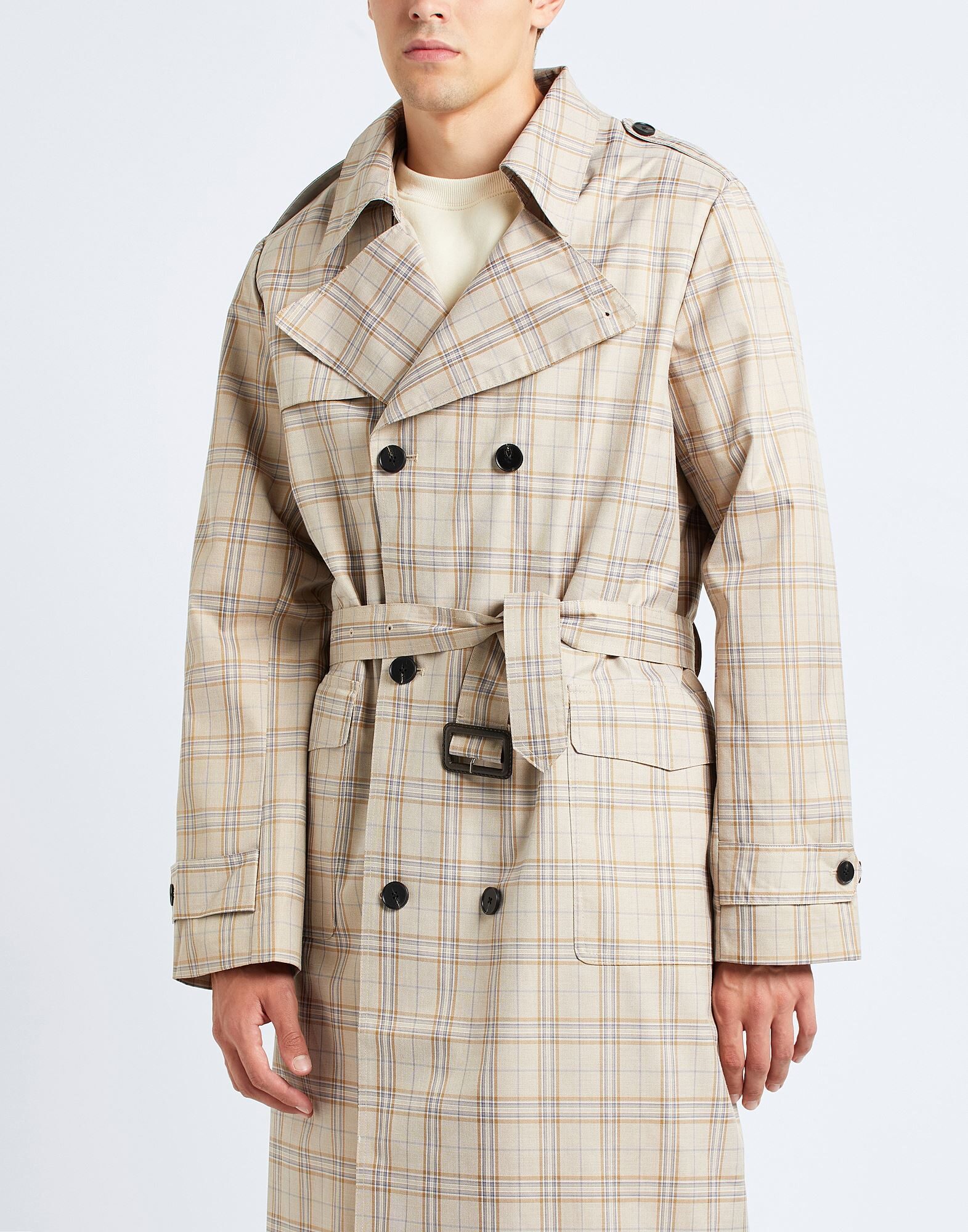 安い買蔵 メンズ Trenchトレンチコート Relaxed Fit Checked 8 lj ユークス モールブティック割引 Www Elespartano Com