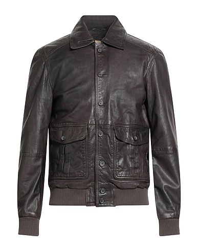 D'AMICO Bomber Dark brown 100% Leather