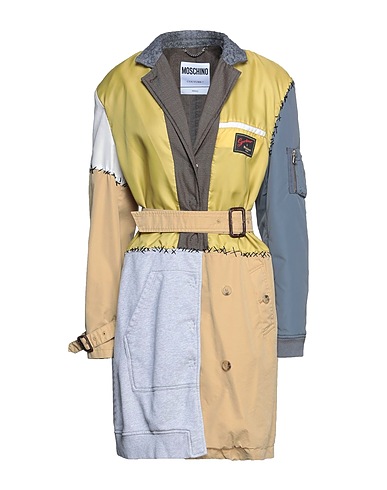 MOSCHINO Full-length jacket COUTURE Light green 100% Polyester, Cotton, Polyamide, Virgin Wool, Elastane
