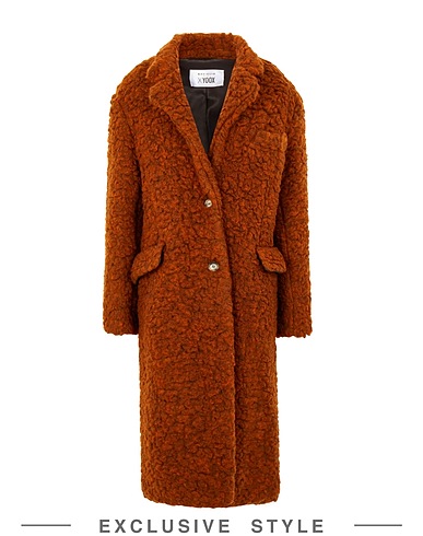 NAVIGLIO MILANO x YOOX Cappotto PANDA
 Marrone 37% Poliestere, 36% Acrilico, 27% Lana