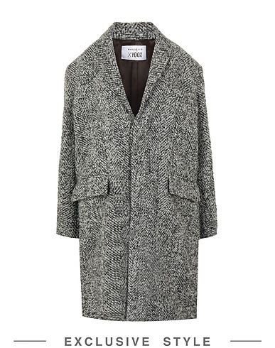 NAVIGLIO MILANO x YOOX Coat BORGHESE-2
 Grey 50% Virgin Wool, 20% Polyamide, 15% Alpaca wool, 15% Mohair wool