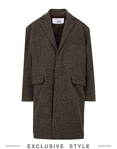 NAVIGLIO MILANO x YOOX Cappotto BORGHESE-1
 Testa di moro 60% Lana Vergine, 30% Poliestere, 5% Poliammide, 5% Altre Fibre