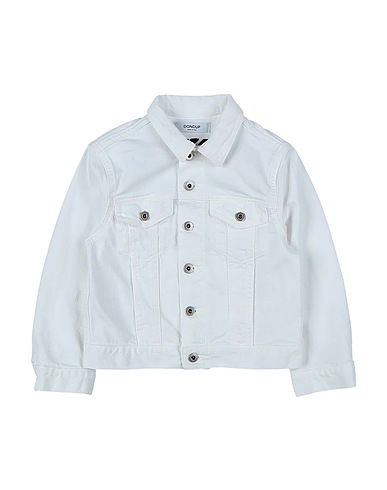 DONDUP Denim jacket White 98% Cotton, 2% Elastane