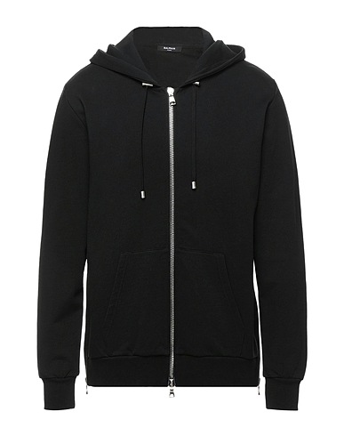 BALMAIN Hooded track jacket  Black 100% Cotton