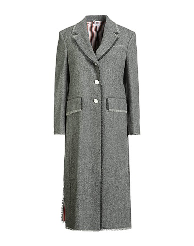 THOM BROWNE Coat Grey 100% Wool