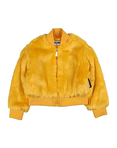 MOSCHINO KID Teddy Coat Giallo 100% Poliestere, Elastan