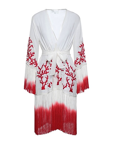 TASHIA LONDON Full-length jacket White 100% Silk