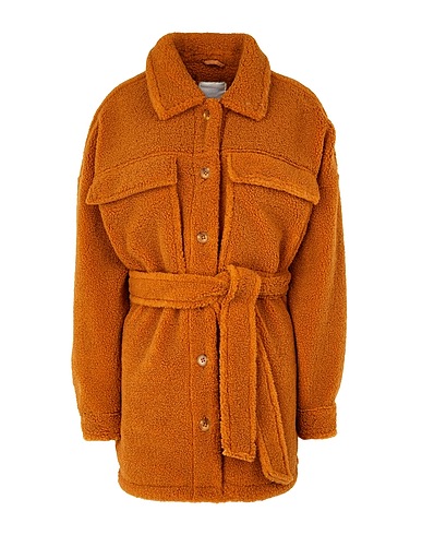 8 by YOOX Teddy Coat BELTED TEDDY OVERSHIRT
 Ruggine 100% Poliestere