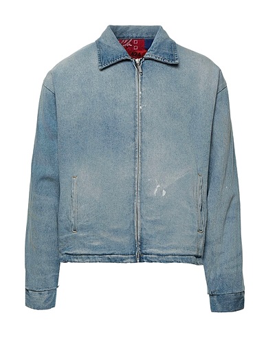 424 FOURTWOFOUR Denim jacket Blue 100% Cotton