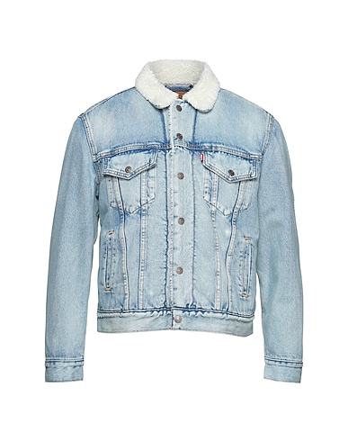 LEVI'S Denim jacket EX BF SHERPA TRUCKER	 Blue 100% Cotton