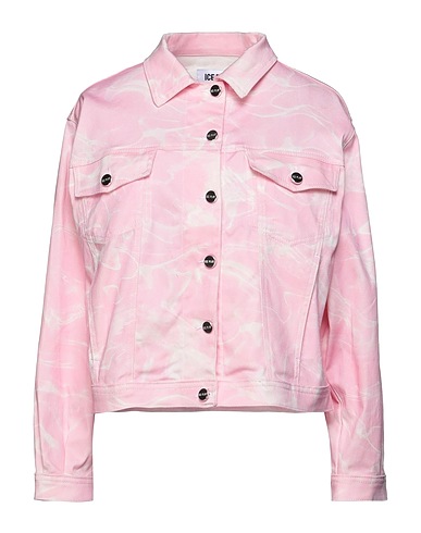 ICE PLAY Denim jacket Pink 99% Cotton, 1% Elastane