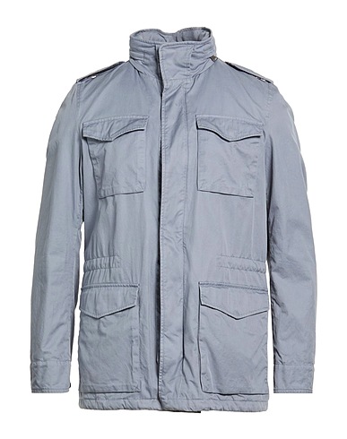 HERNO Jacket Light blue 100% Cotton, Polyester
