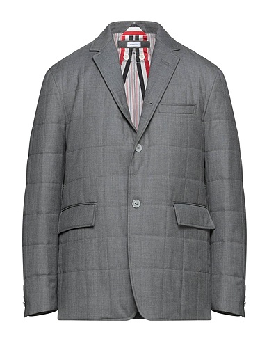 THOM BROWNE Shell jacket Lead 100% Wool, Polyester, Elastane, Polyamide