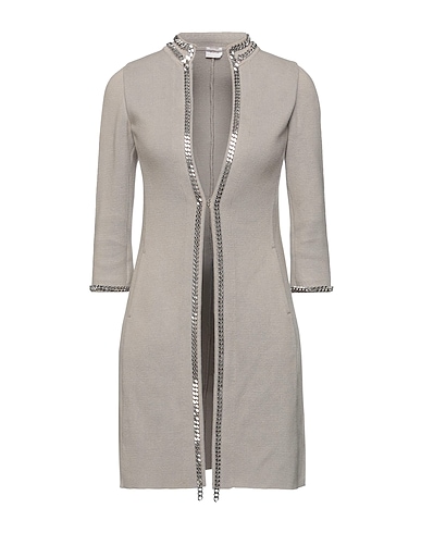 SATU' Full-length jacket Light grey 100% Cotton