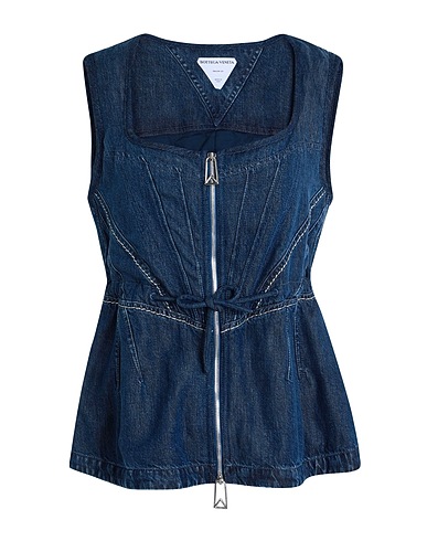 BOTTEGA VENETA Top Blau 100% Baumwolle, Polyester, Metallfaser