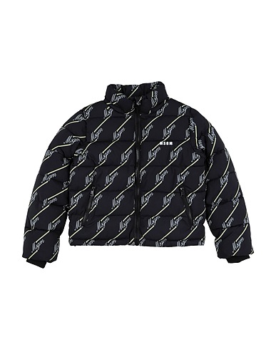 MSGM Shell jacket Black 95% Polyester, 5% Elastane
