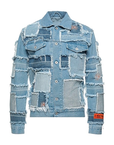 HERON PRESTON Denim jacket Blue 100% Cotton