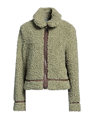 STAND STUDIO Teddy Coat Verde salvia 100% Poliestere