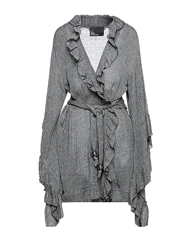 LISA MARIE FERNANDEZ Full-length jacket Black 90% Linen, 10% Polyamide