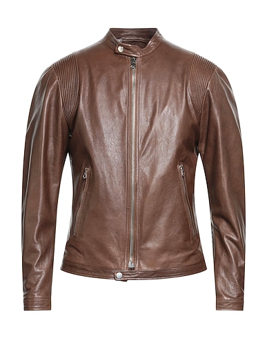MASTERPELLE Biker jacket Brown Leather