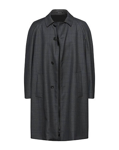 EMPORIO ARMANI Full-length jacket Charcoal 100% Virgin Wool