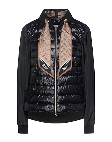 HERNO Shell jacket Black 100% Polyamide, Polyester, Elastane, Silk