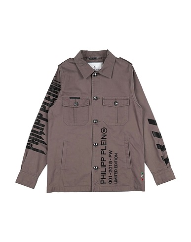 PHILIPP PLEIN Solid colour shirt Military green 100% Cotton